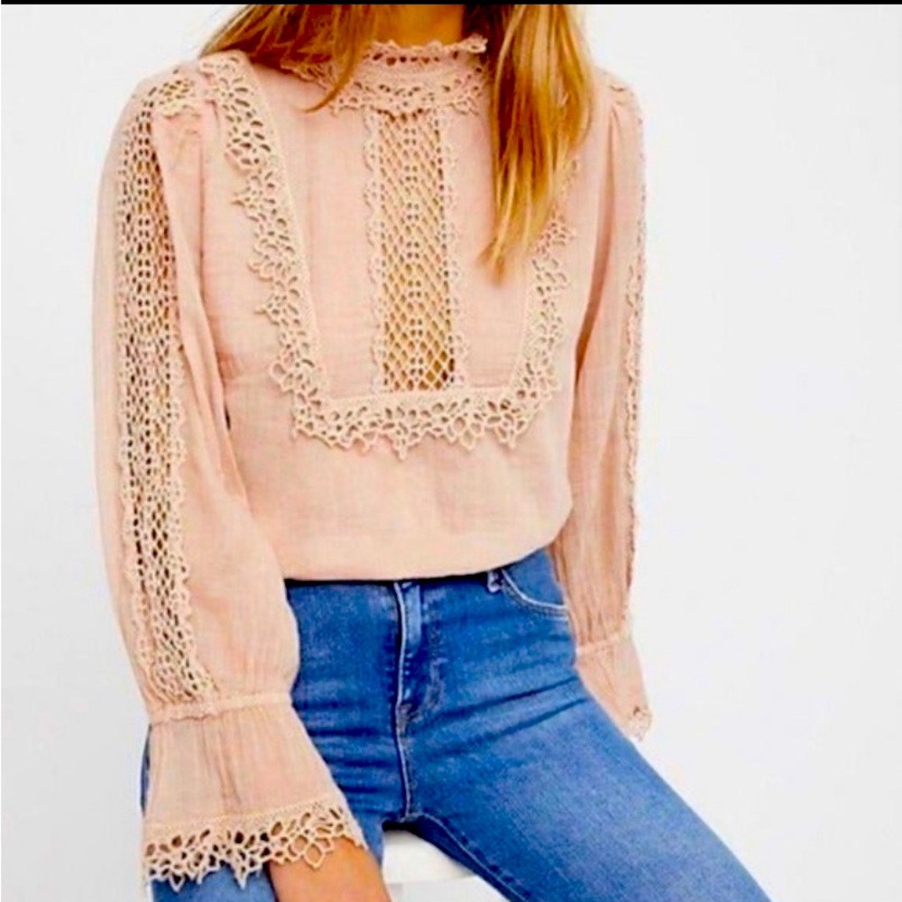 Free people Victorian inspired top